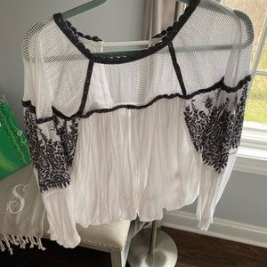 free people long sleeve blouse!